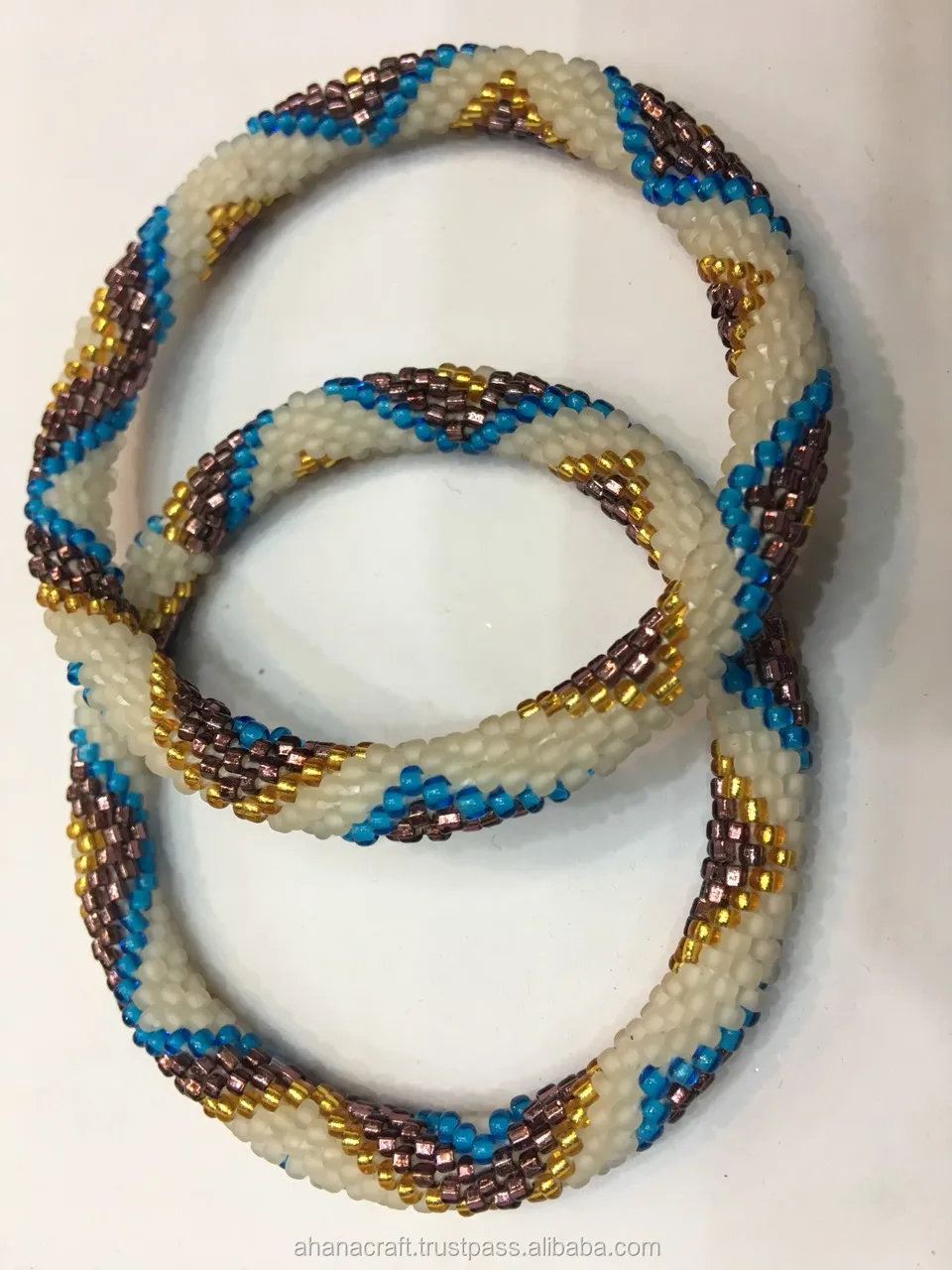 Nepal Bracelet Czech Glass Seed Bead Crochet Nepal Handmade Bracelets HL368