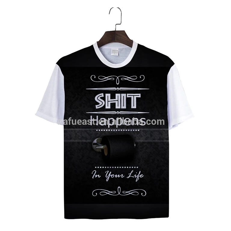 

Custom Design Printed Polyester Short Sleeves Male T-shirt Sublimation Print Real Factory Tee Shirt for Men, N/a