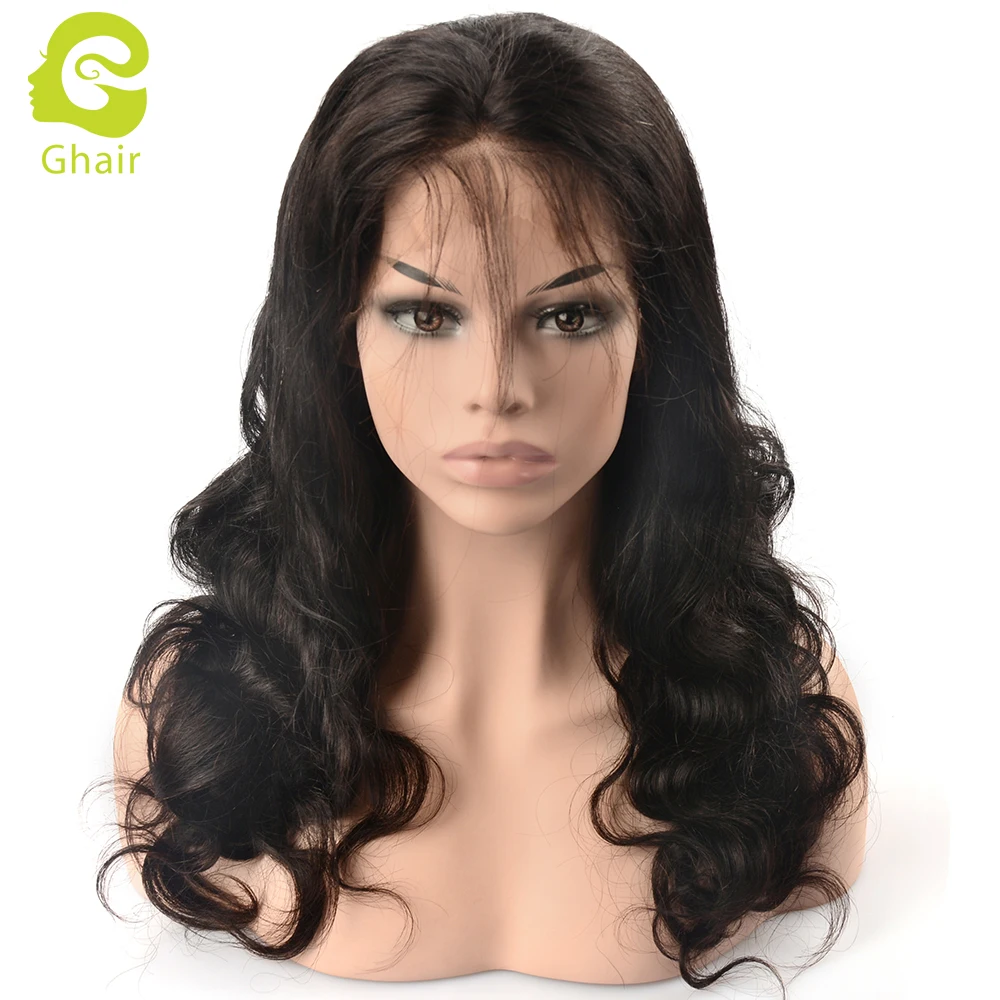 

Ghairs Peruvian body wave hair human hair wig full lace wig