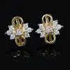 14k Gold Diamond Infinity Design Stud Earrings
