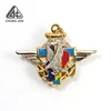 Colorful 3D Embossed Army Eagle Shape Pin Badge