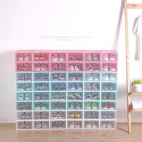 

2019 Small Stackable Storage Plastic Box Storage Drawer Unit For Clear Closet Shelf Shoe Organizer for Women