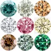 Cheapst biggest sale offer 90% synthetic Fancy color Moissanite from India USA, green,yellow/brown/chocolate color Moissanite