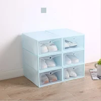 

2019 Clear Foldable Plastic Drawer Storage Shoe Box and Women Flip Shoe Box