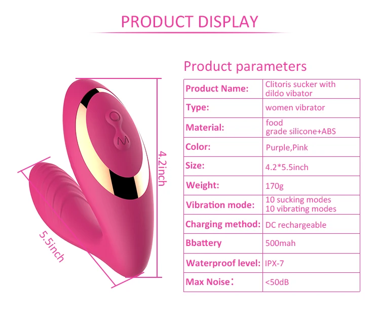 High quality dildo vibrator silicone clitoris sucker sex toy women