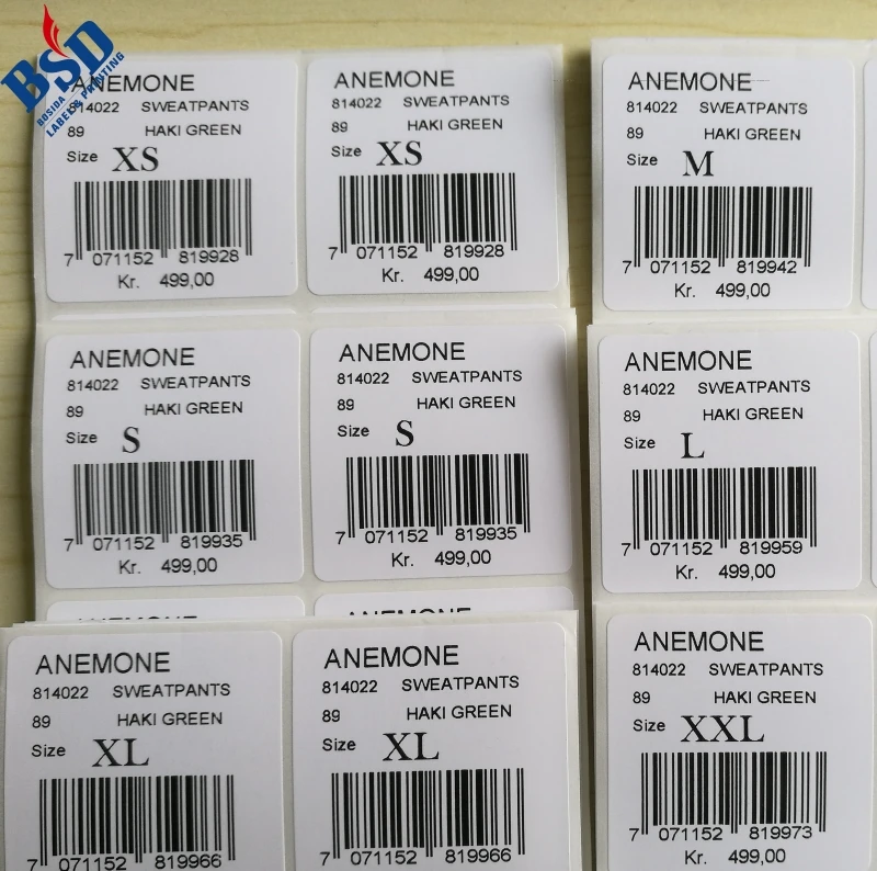 Custom Upc Code Sticker For Carton Box With Barcode Number