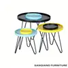 hot Living Room Furniture 2019 simple design hot sale new style modern round lron coffee table Modern design side table