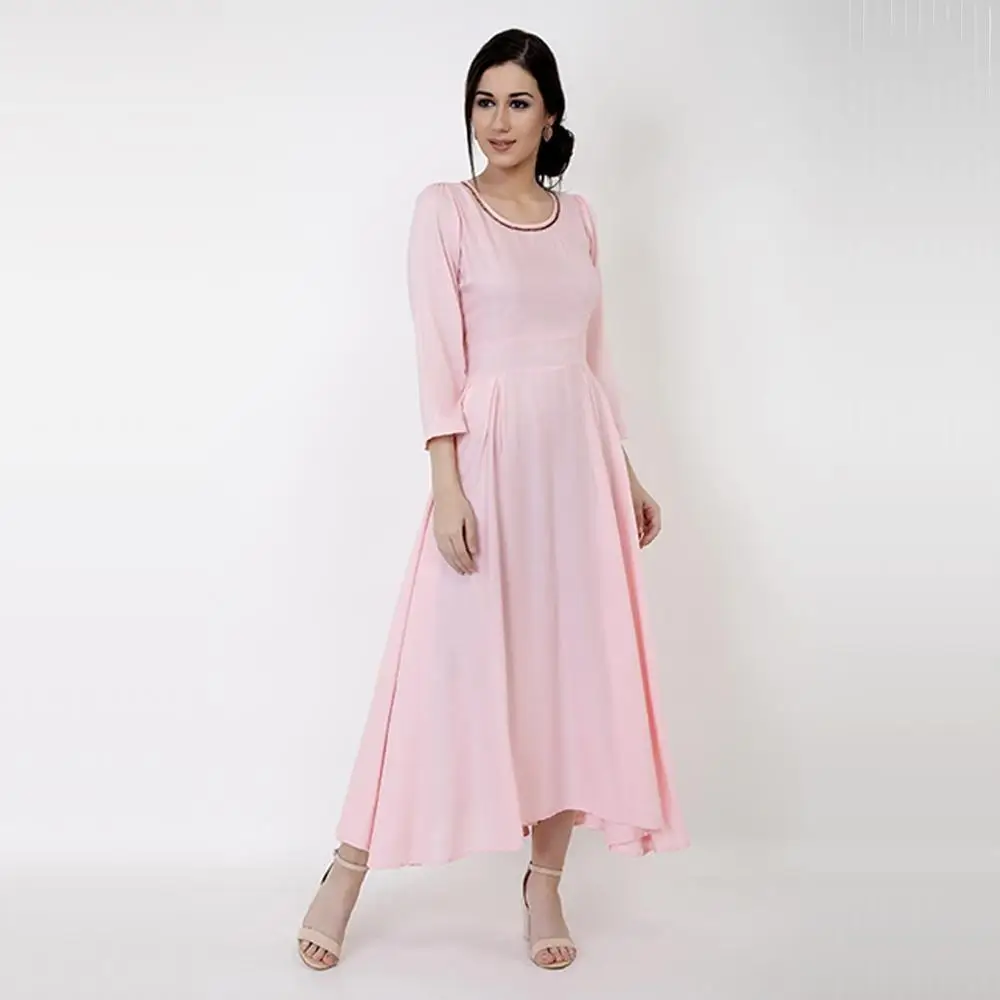 pink cotton dress womens