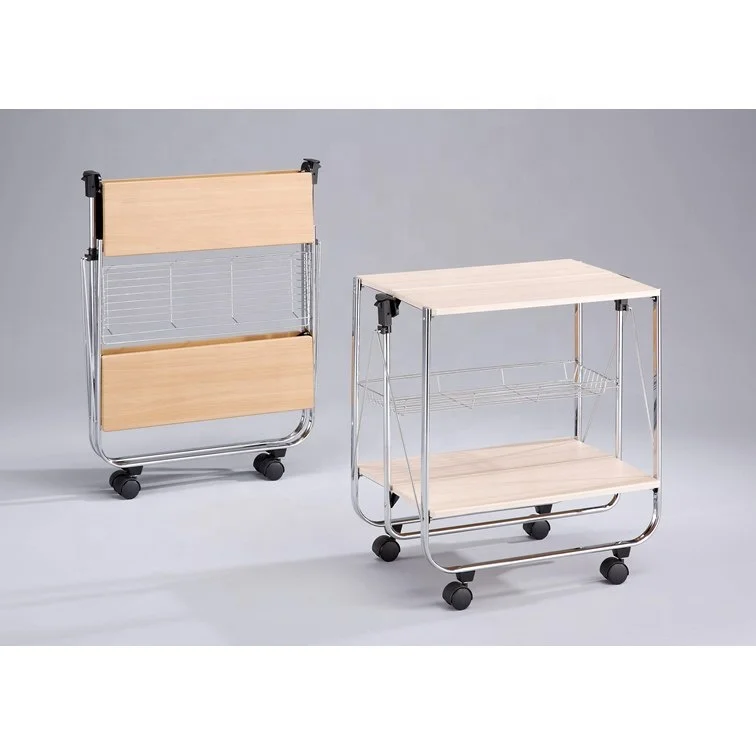 
Folding Kitchen Trolley Cart 