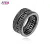 black plated large finger ring for men