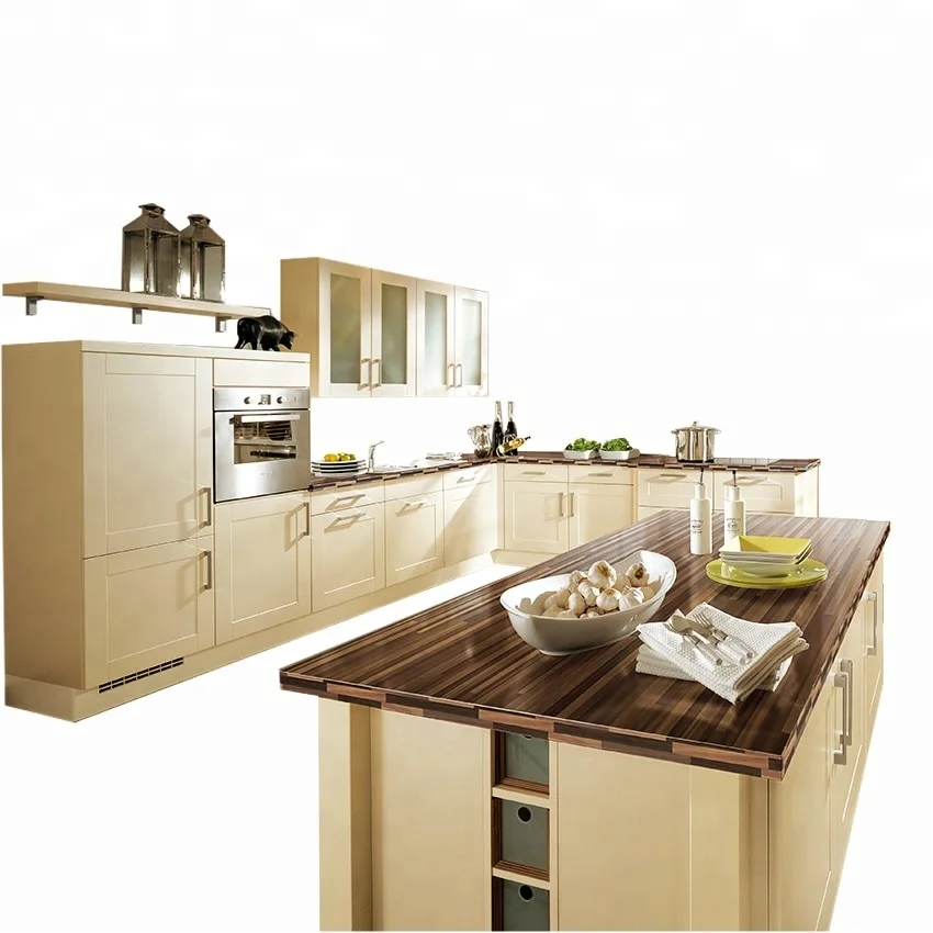 China Made Kitchen Cupboards Designs European Pearl White Shaker