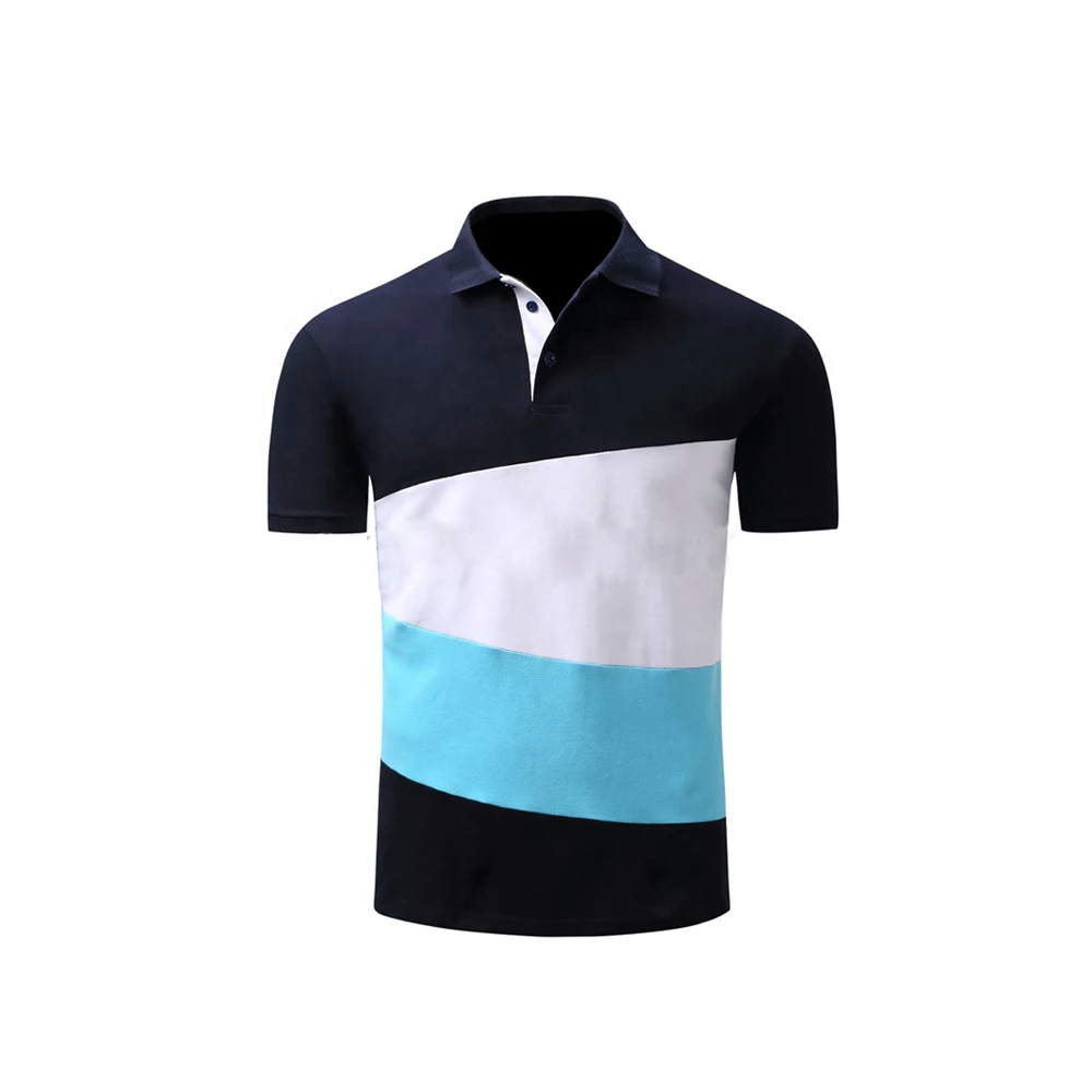 
White And Black Lined With Custom Black Collar Polo Shirt 
