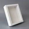 High quality Custom white square wooden shadow box photo frame