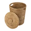 Round tall rattan waste paper basket/ Rattan waste bin wholesale