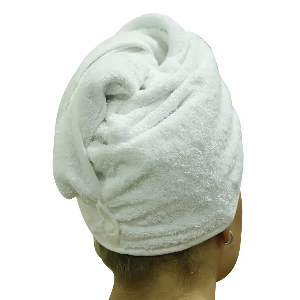 Custom Quick Dry Hair Turban Towel 100 Cotton Terry Hair Towel Wrap