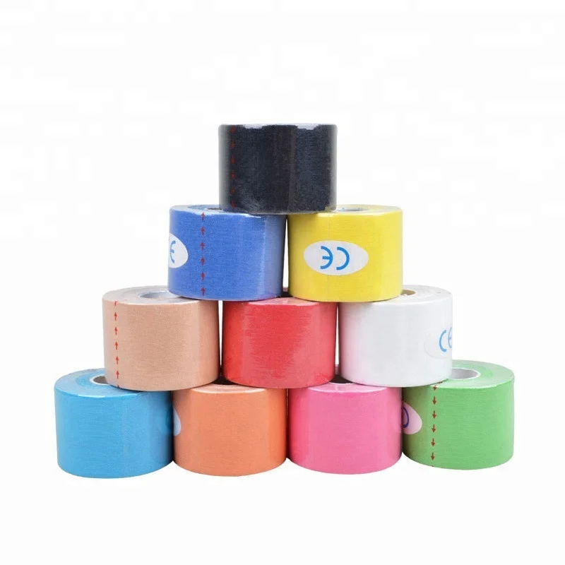 

Customized Logo Printed Cotton Material Sport Kinesiology Tape, 15 colors or customized color