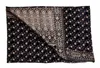 Indian Ethnic Tassar Silk Black Handcrafted Saree Sari Ethnic Craft Fabric