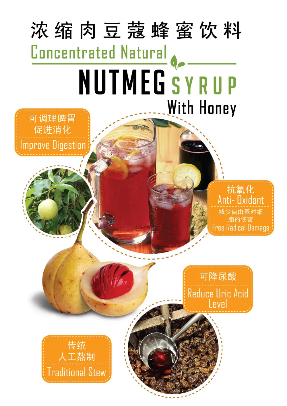 Concentrated Natural Nutmeg Syrup With Honey Buy Nutmeg Syrup,Honey