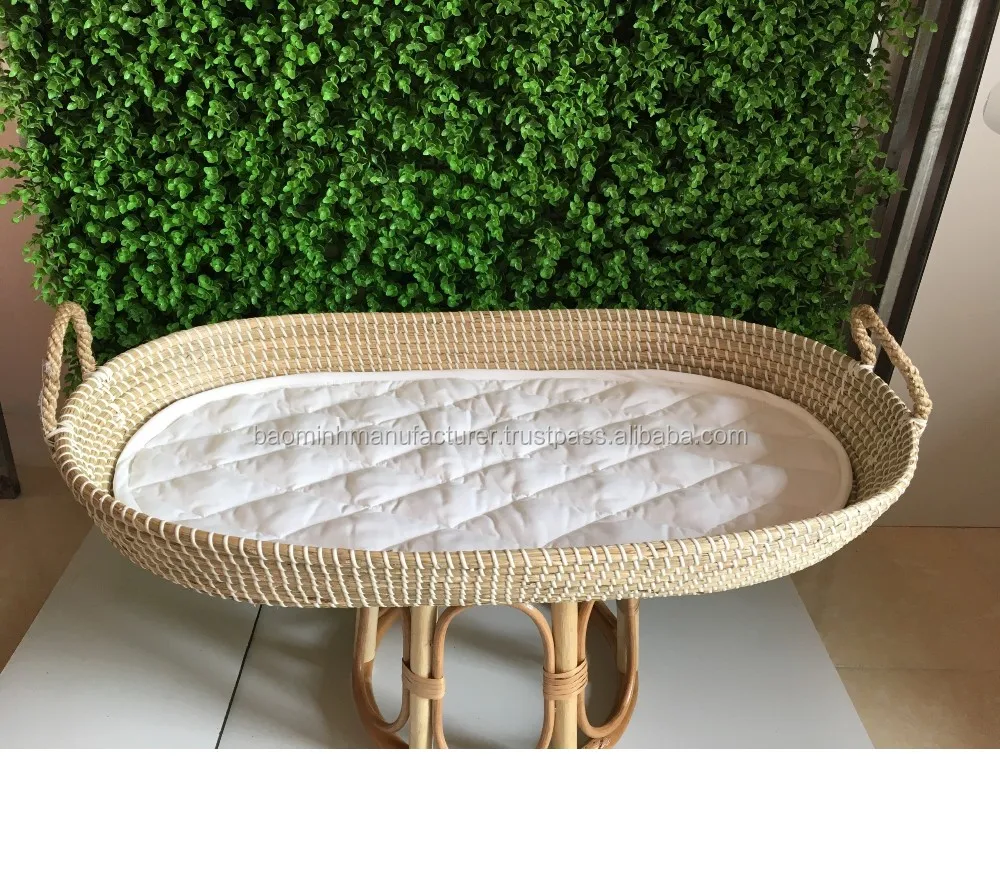 Natural Seagrass Baby Changing Basket With Rope Handle Buy Baby