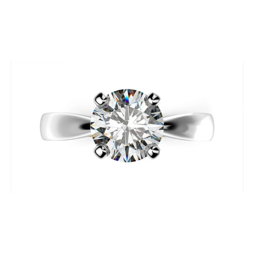 solitaire ring white gold