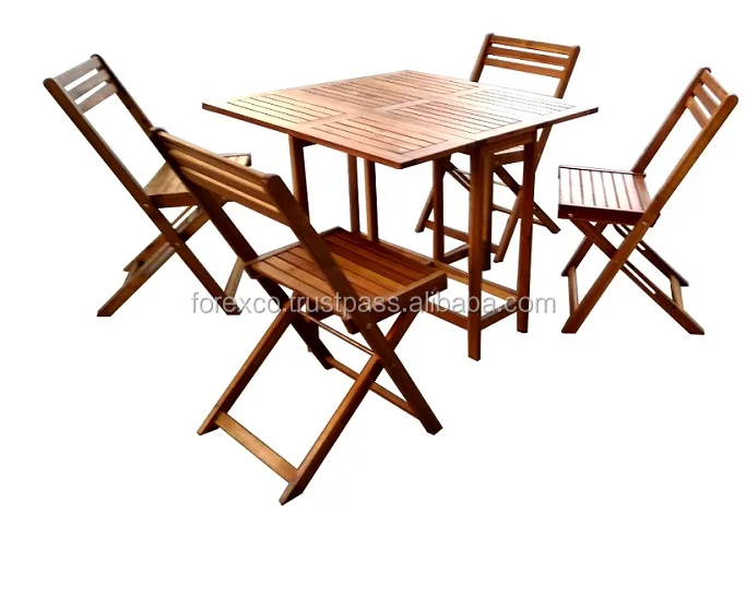 folding table and 4 folding chairs