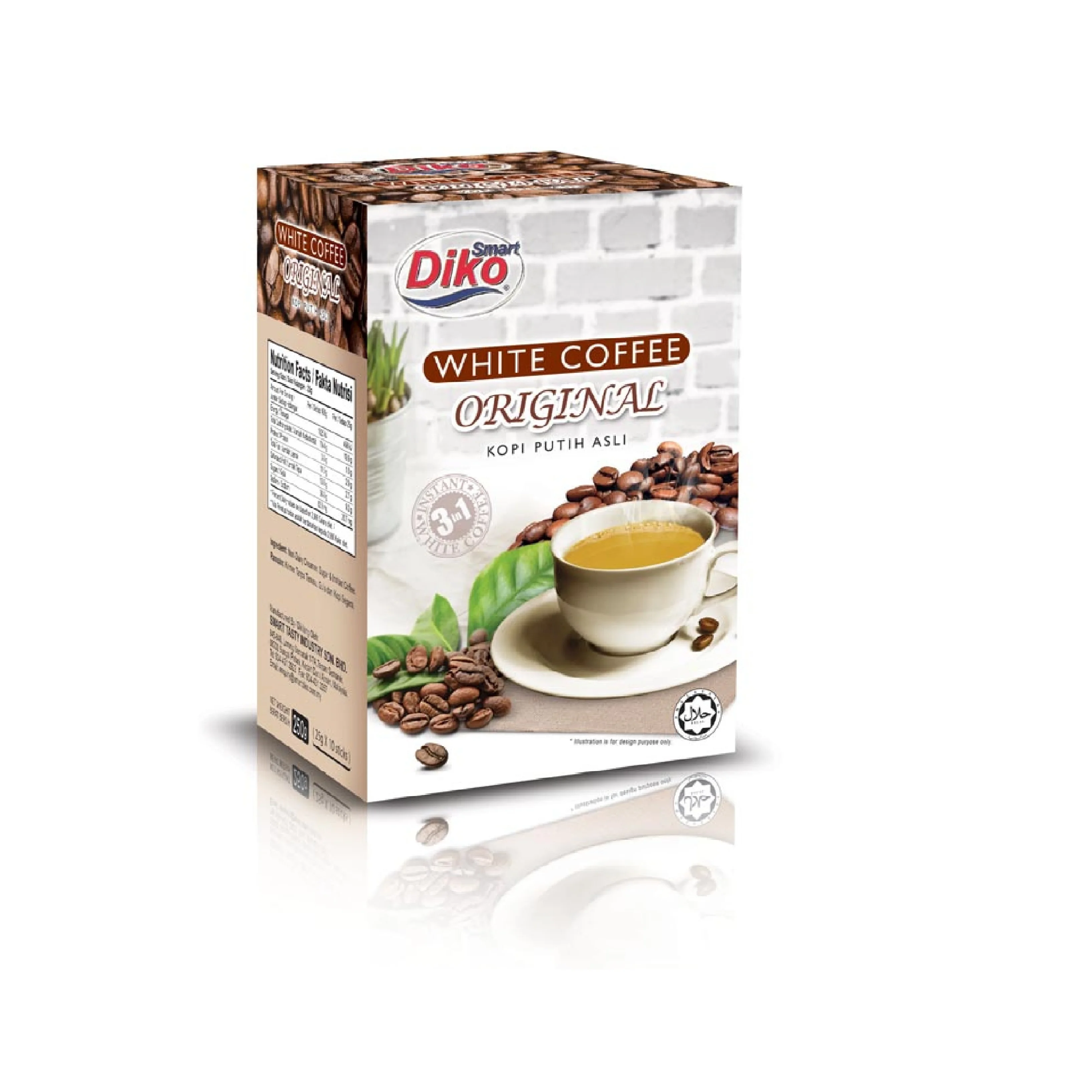 
Malaysia instant white coffee 3in1 600gm per pack 