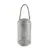 Gray Metal LED Lighted Indoor/Outdoor Lantern with Rope Handle