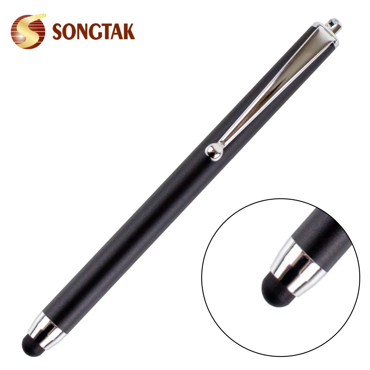 

6 mm tip plastic stylus touch pen for ipad pencil, White;black;silver