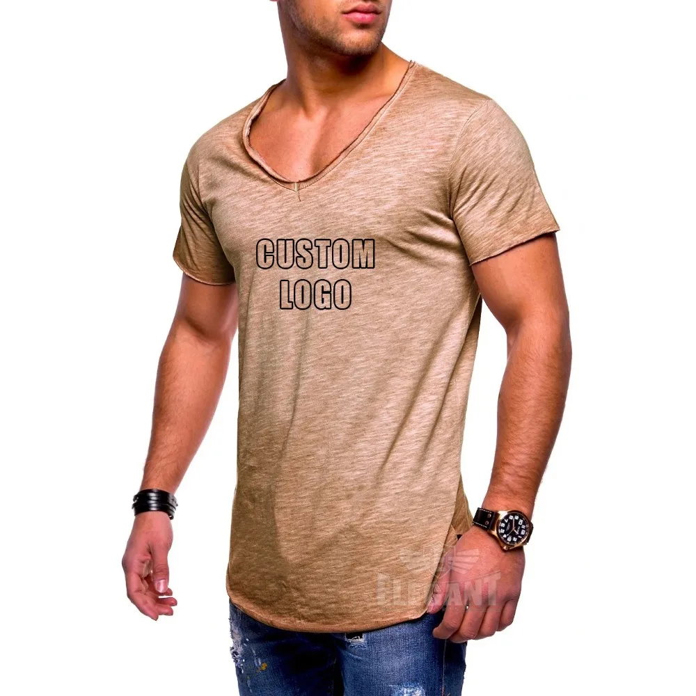 Rounded Bottom 100% Cotton Men's T Shirt Men Slim Fit Tops Tees Fashion ...