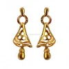 Fine Jewelry 22 Kt Solid Yellow Gold Elegant Dangle Drop Handmade Women'S Earrings