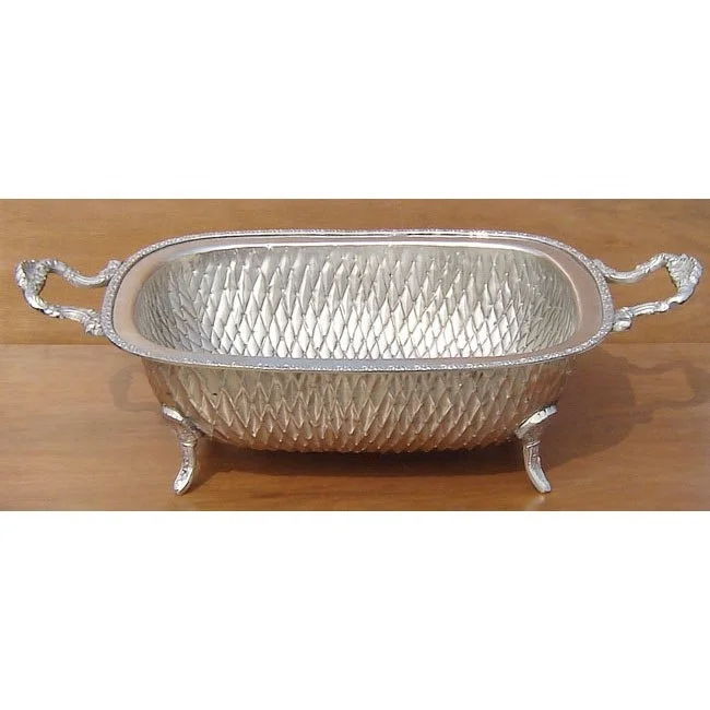 Dish Set Dishes & Plates Rice Dish Engraving Nickle Pattern Metal Oval