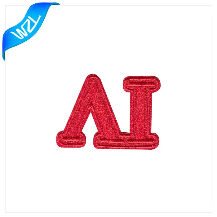 

Free shipping greek letters custom embroidery letter patches, Custom color