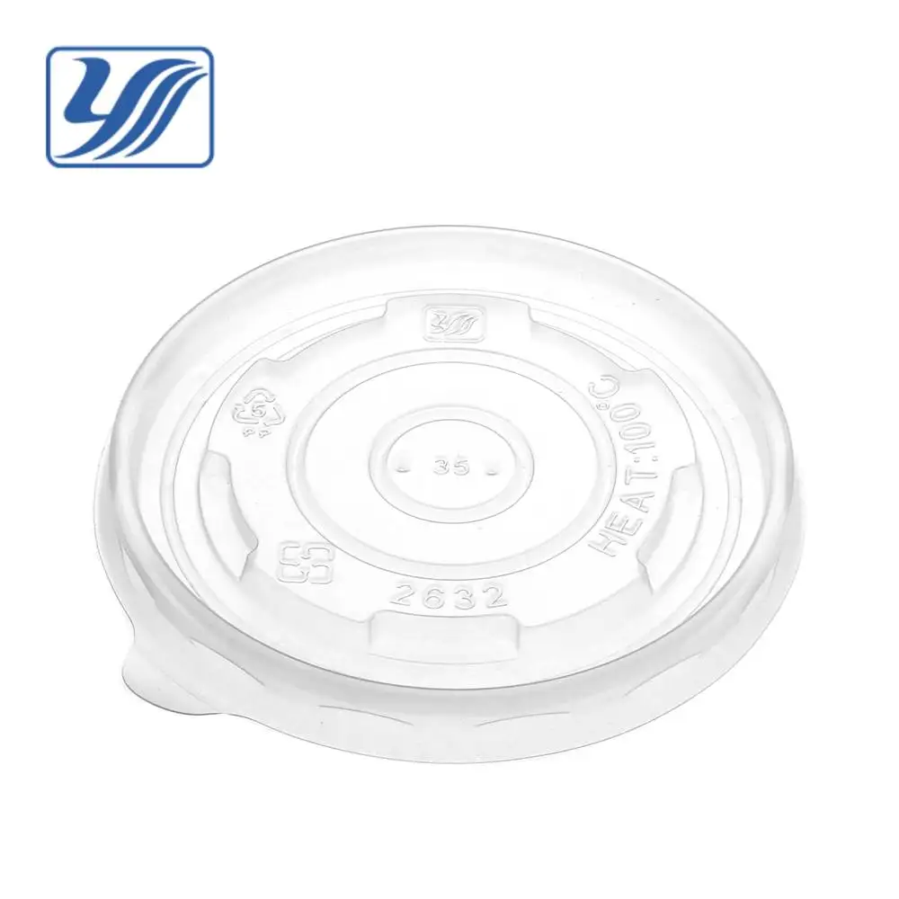 
12oz 101mm plastic PP flat lid for paper soup cup 