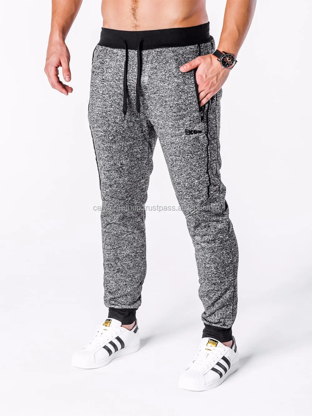 Wholesale Mens Joggers Blank Design Your Own Sweat Pants With Side ...