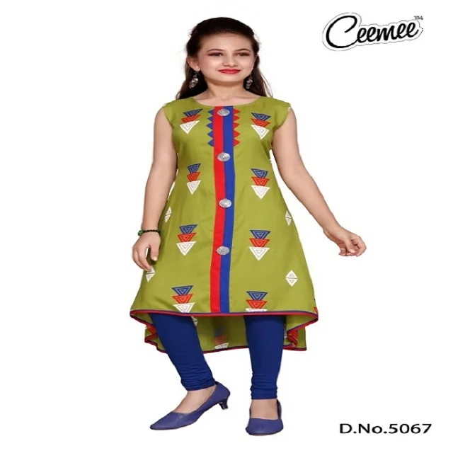 Letest Pattern Girls Wear Kurtis With Gold Color Kurti Buy Nice Printed Girls Dress Set,Latest