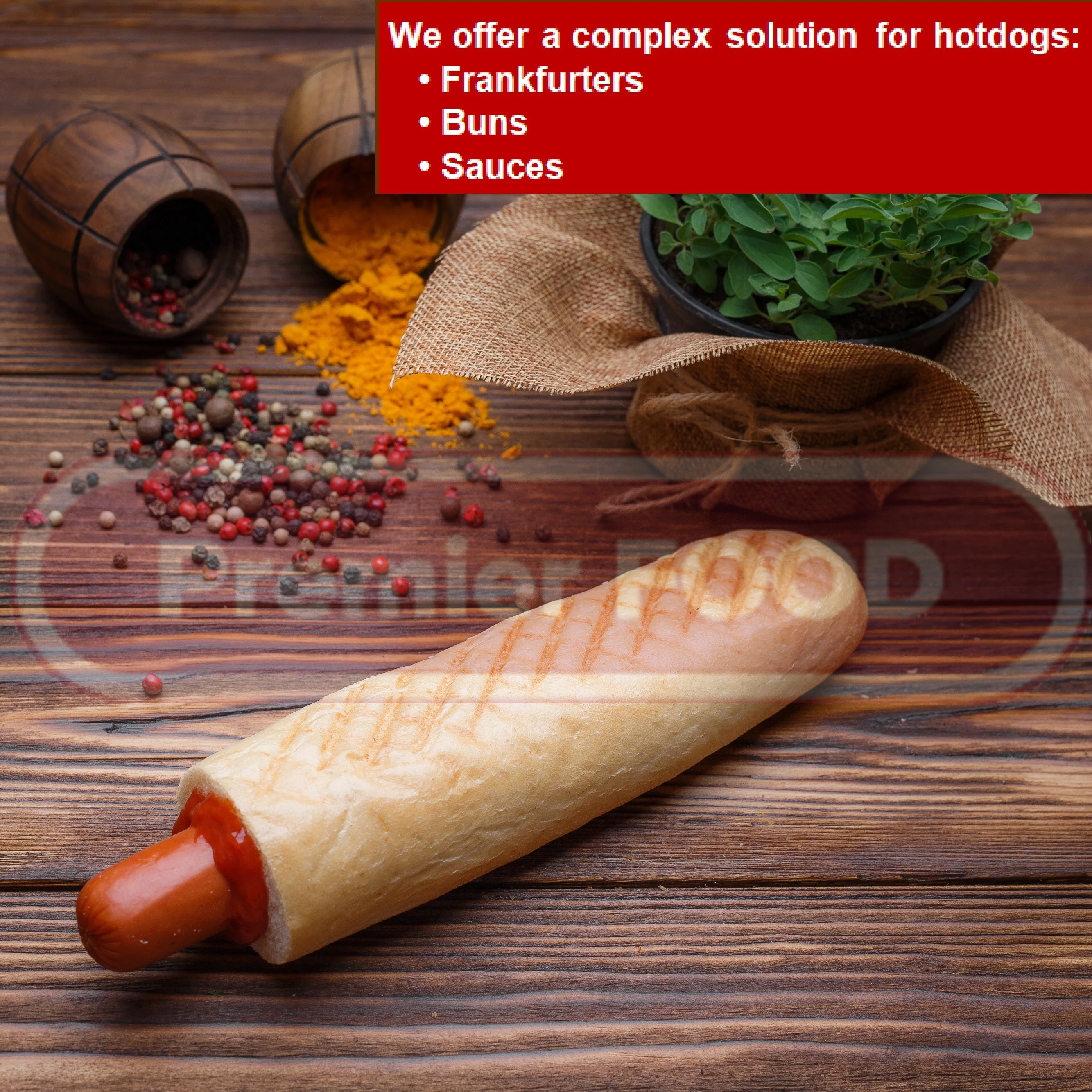 
Super quality and tasty frozen foods buns bread for French hot dogs 