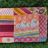 Vintage kantha quilt patchwork old sari kantha blanket