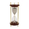 Sand Timer With Brown Wood - Hour Glass - Sand Glass - Sand Clock