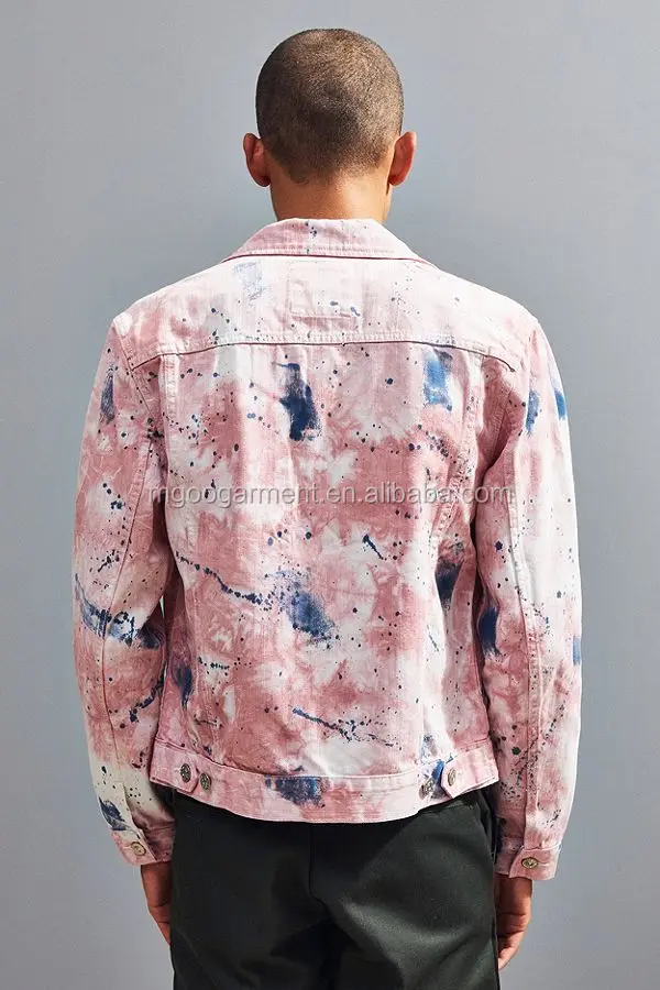 Blake Tie Dye Denim Jacket - Pink/combo, Fashion Nova, Mens Jackets