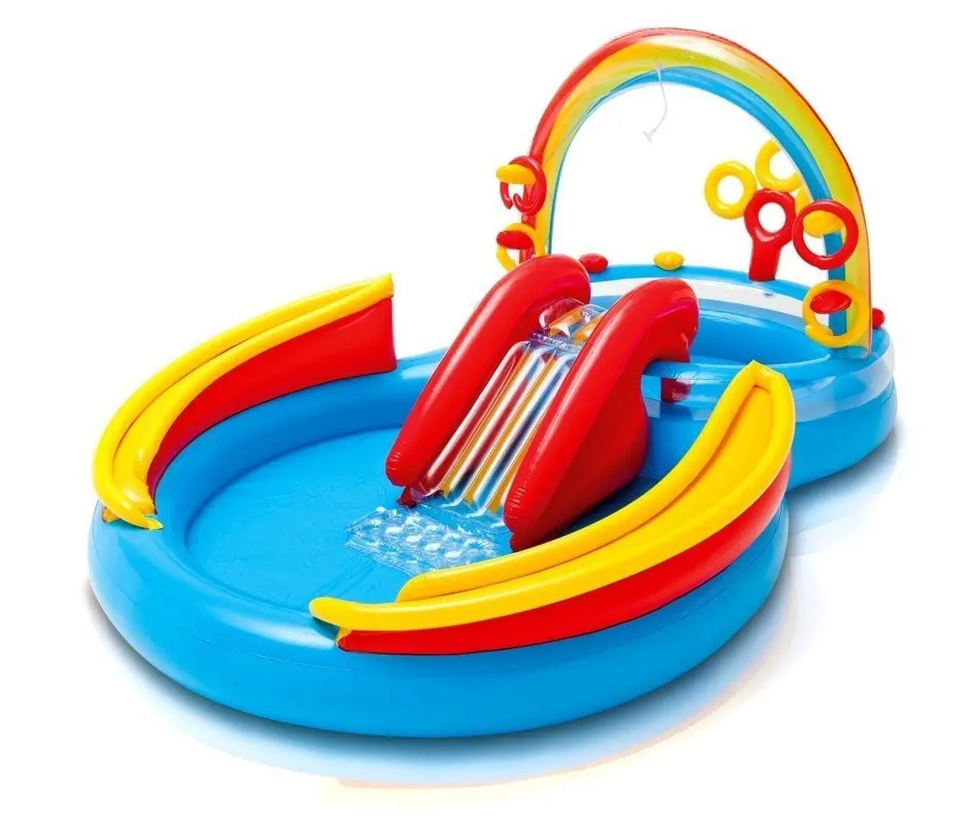 blow up kiddie pool with slide