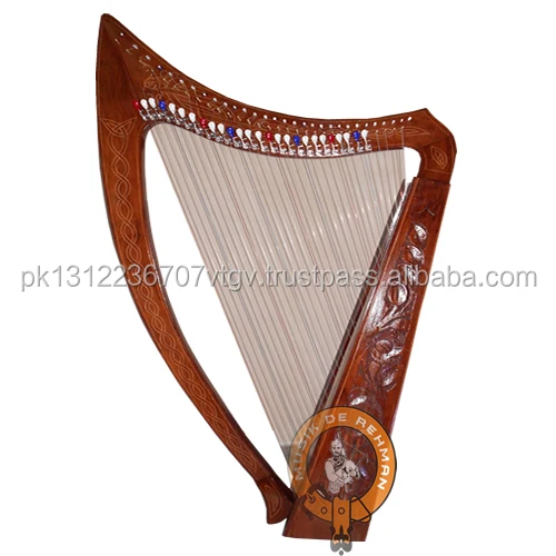 28 Strings Irish Engraved Harp Rosewood Buy Baby Irish Harp With
