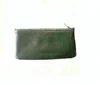 Straight Rectangular Shape Top Zip Closure Inside Plastic Sheet Lined Genuine Leather Tobacco Pouch