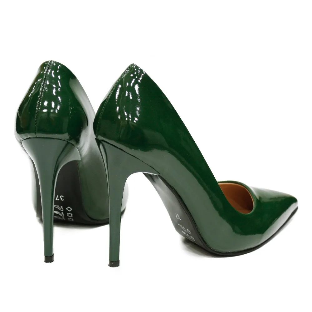 shiny green heels