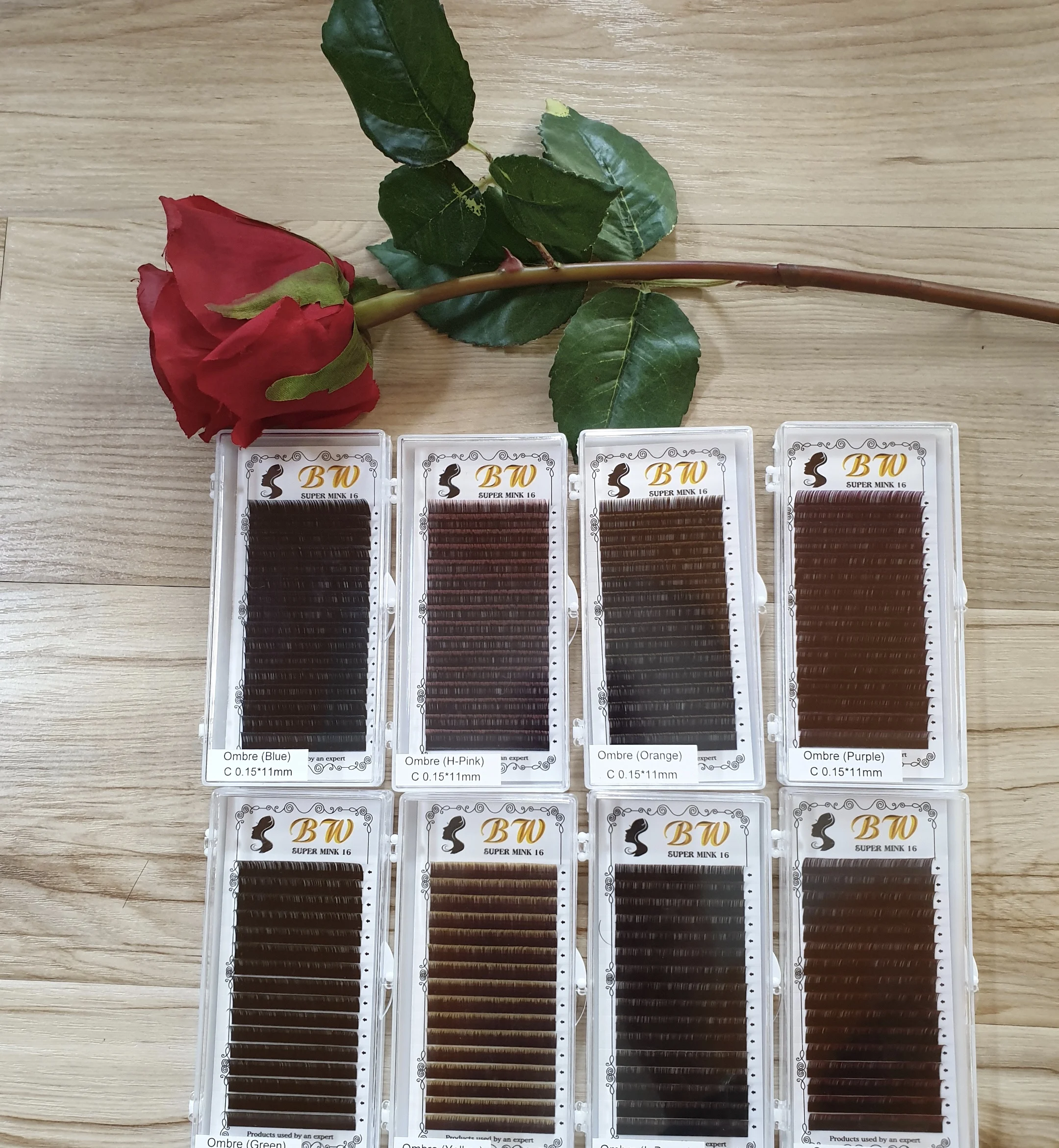 
TOP QUALITY 2 tone colors eyelashes extension Korea of the manufacturing in Vietnam.OEM/ODM 