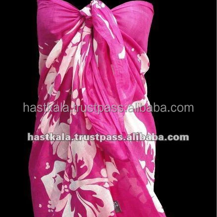 
Azo Free & Color Fast 100% Cotton Printed Sarong Pareo for Promotion / Retail / Wholesale 