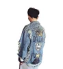 premium fashion denim jacket men highly breathable men denim jacket 100% cotton wholesale custom logo