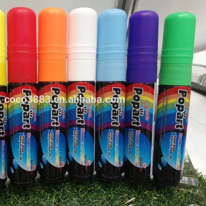 

Hot selling Water based Fluorescent Color Glossy surface window pen