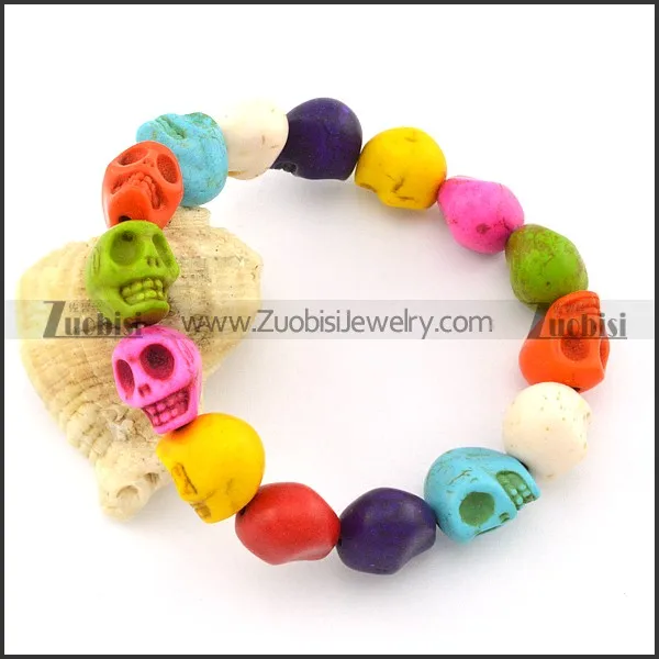 colorful skull bracelet