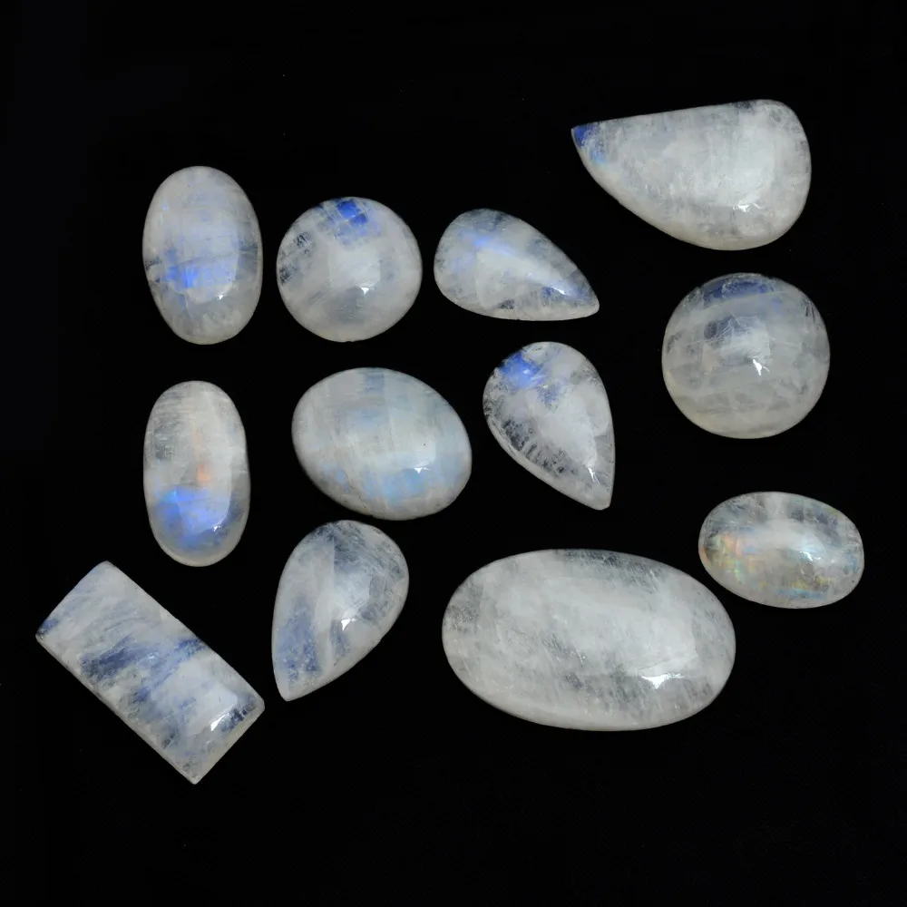 blue fire rainbow moonstone all shape faceted gemstone