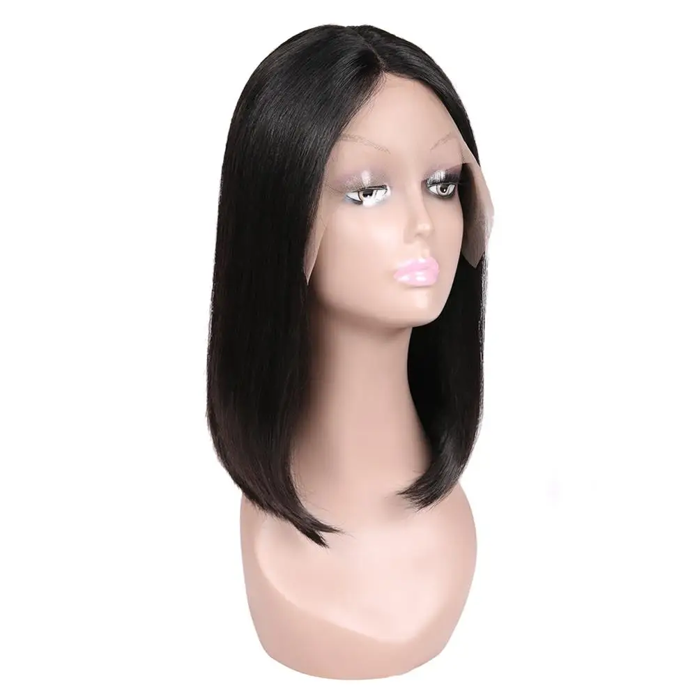 

Bob Wig For 14 Inches Middle Part Malaysian Lace Frontal Wig